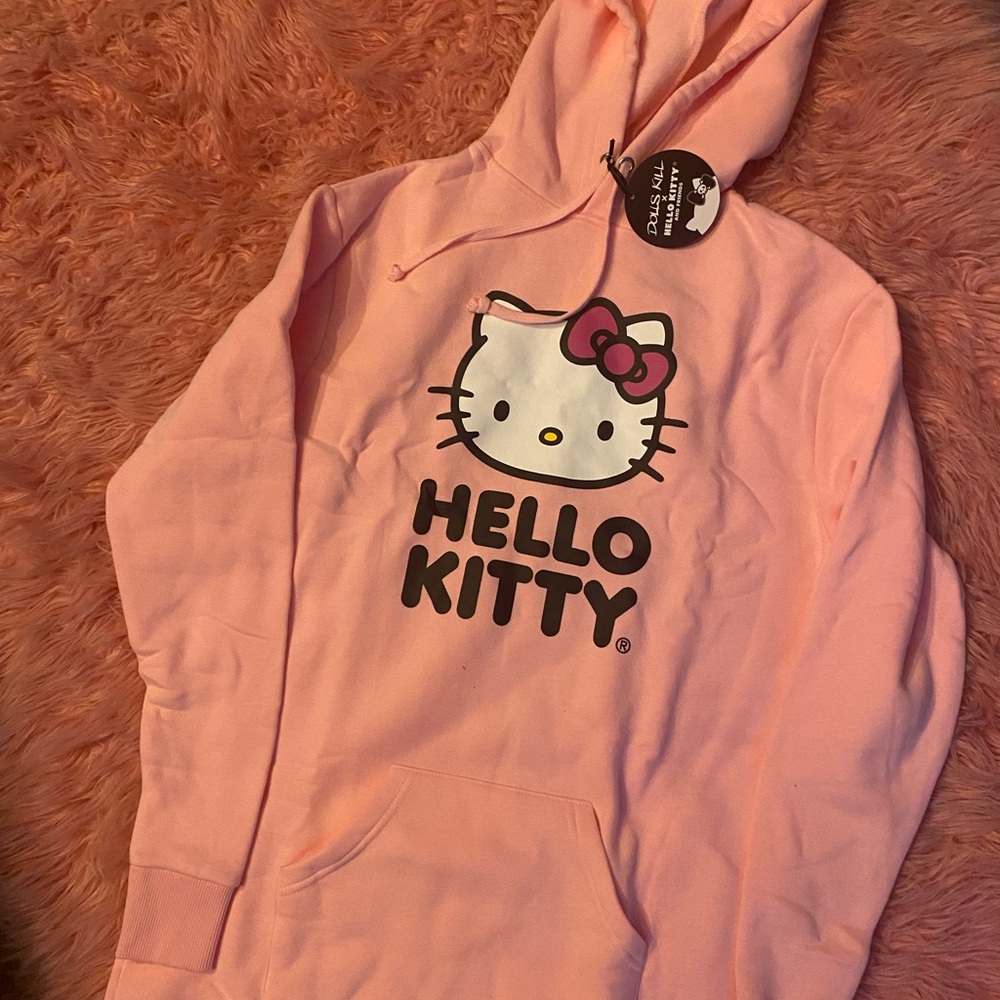 COPY - Dolls kill hello kitty pink hoodie size small